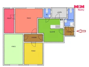 Pronájem bytu 4+1, Čáslav - Čáslav-Nové Město, Husova, 98 m2