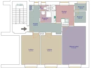 Pronájem bytu 3+1, Praha - Košíře, Malá Houdova, 91 m2