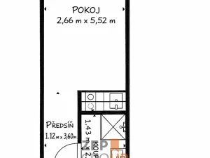 Prodej bytu 1+kk, Praha - Jinonice, Peroutkova, 23 m2