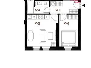 Prodej bytu 2+kk, Praha - Smíchov, Grafická, 37 m2