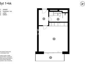 Pronájem bytu 1+kk, Praha - Žižkov, U Viktorie, 40 m2