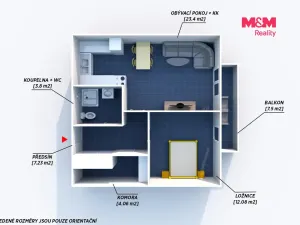 Pronájem bytu 2+kk, Třemošná, Školní, 50 m2