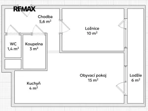 Prodej bytu 2+kk, Mělník, Sportovní, 39 m2