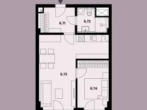 Prodej bytu 2+kk, Brno, Burešova, 51 m2