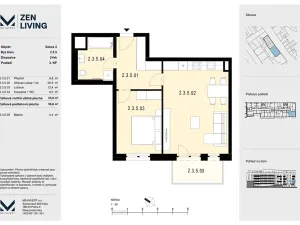 Prodej bytu 2+kk, Praha - Libeň, Zenklova, 57 m2