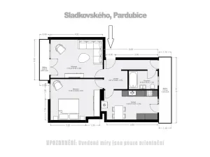 Prodej bytu 2+1, Pardubice - Zelené Předměstí, Sladkovského, 76 m2