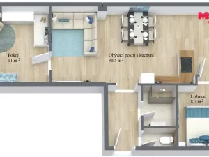 Prodej bytu 3+kk, Kutná Hora - Šipší, Ortenova, 55 m2