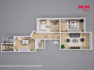 Prodej bytu 3+1, Teplice, Duchcovská, 102 m2