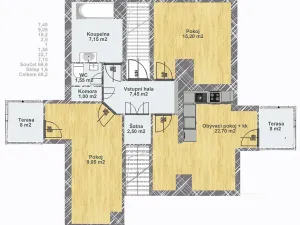 Pronájem bytu 3+kk, Praha - Veleslavín, Na okraji, 67 m2