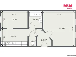 Prodej bytu 2+1, Dalovice, Průběžná, 42 m2