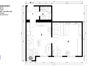 Prodej bytu 2+kk, Brno, Dobrovského, 47 m2