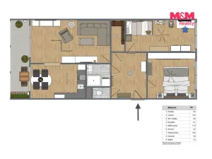 Prodej bytu 3+1, Most, Lidická, 70 m2