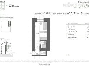 Prodej bytu 1+kk, Praha - Vysočany, Kolmá, 16 m2