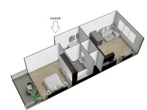 Pronájem bytu 2+kk, Brno, Letní, 56 m2