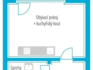 Pronájem bytu 1+kk, Mariánské Lázně, Dvořákova, 25 m2