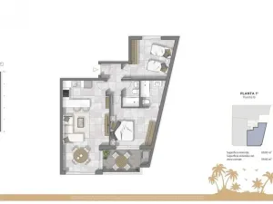 Prodej bytu 3+kk, Guardamar del Segura, Alicante, Španělsko, 72 m2