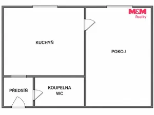 Prodej bytu 1+1, Karlovy Vary - Drahovice, Gagarinova, 38 m2