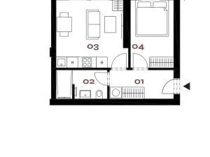 Prodej bytu 2+kk, Praha - Smíchov, Grafická, 35 m2
