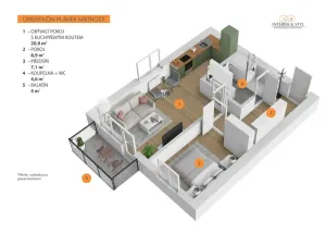 Pronájem bytu 2+kk, Praha, 45 m2