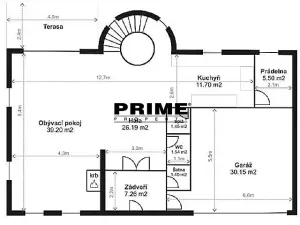 Pronájem rodinného domu, Praha - Nebušice, Nebušická, 270 m2