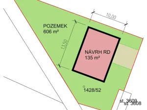 Prodej pozemku, Plzeň, Rákosová, 606 m2