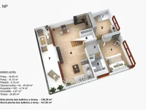 Prodej bytu 4+kk, Praha - Záběhlice, Podle náhonu, 136 m2