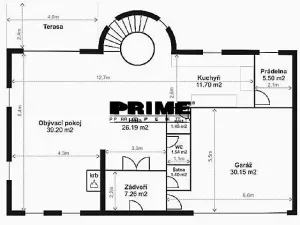 Pronájem rodinného domu, Praha - Nebušice, Nebušická, 270 m2