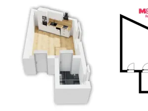 Pronájem bytu 1+kk, Trutnov - Dolní Předměstí, Maxima Gorkého, 15 m2