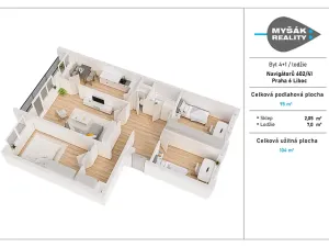 Prodej bytu 4+1, Praha - Liboc, Navigátorů, 102 m2