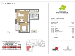 Prodej bytu 2+kk, Pohořelice, U Kasáren, 46 m2