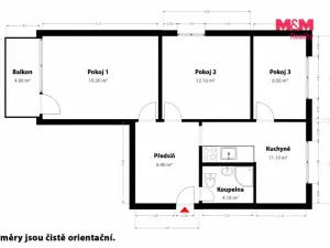 Pronájem bytu 3+1, Klatovy - Klatovy III, Pod Hůrkou, 62 m2