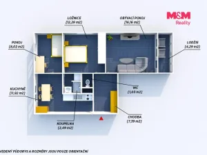 Pronájem bytu 3+1, Rakovník - Rakovník II, Průběžná, 61 m2