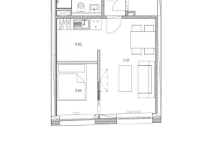 Pronájem bytu 2+kk, Brno, Cejl, 35 m2