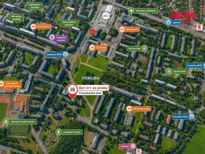 Pronájem bytu 3+1, Ostrava - Poruba, Francouzská, 72 m2
