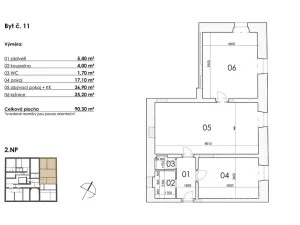 Prodej bytu 3+kk, Postupice, Blanická, 90 m2