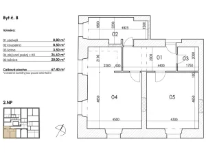 Prodej bytu 2+kk, Postupice, Blanická, 67 m2