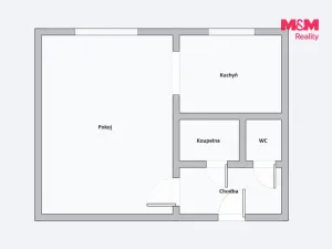 Prodej bytu 1+1, Most, Javorová, 33 m2