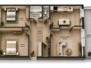Prodej bytu 3+1, Praha - Modřany, Krouzova, 69 m2