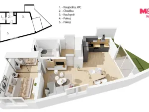 Prodej bytu 2+kk, Praha - Střížkov, Střížkovská, 70 m2