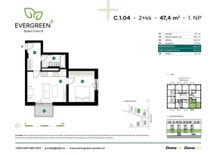 Prodej bytu 2+kk, Praha - Ďáblice, Ďáblická, 47 m2