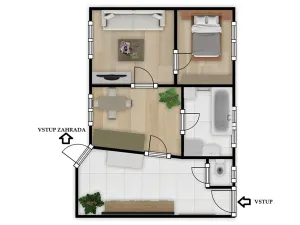 Pronájem rodinného domu, Rosice, Na Mýtě, 58 m2