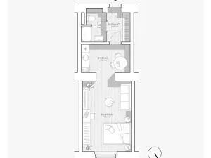 Pronájem bytu 1+kk, Praha - Žižkov, Štítného, 36 m2