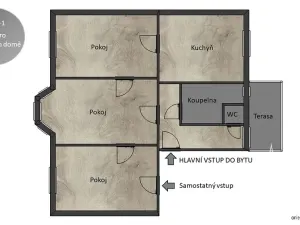 Pronájem bytu 3+1, Kutná Hora, Štefánikova, 72 m2
