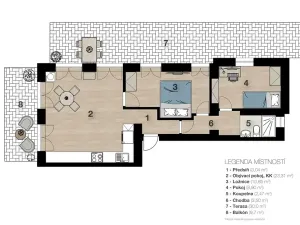 Prodej bytu 3+kk, Županovice, 98 m2