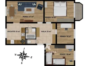 Prodej bytu 4+1, Blansko, Jasanová, 91 m2