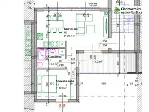 Prodej bytu 2+kk, Tribalj, Chorvatsko, 62 m2