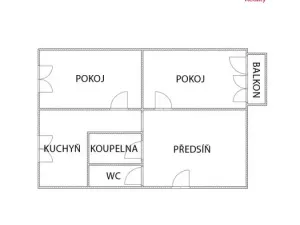 Prodej bytu 2+1, Rychnov nad Kněžnou, Sokolovská, 56 m2