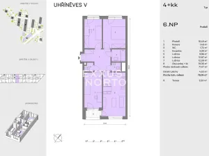 Pronájem bytu 4+kk, Praha - Uhříněves, Ke kříži, 76 m2