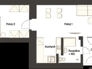 Pronájem bytu 2+1, Praha - Nusle, Svatoslavova, 54 m2