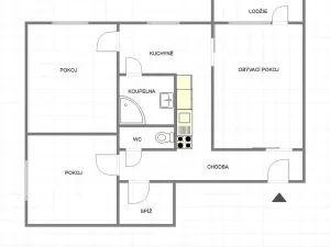 Prodej bytu 3+1, Uherský Brod, Osvoboditelů, 70 m2